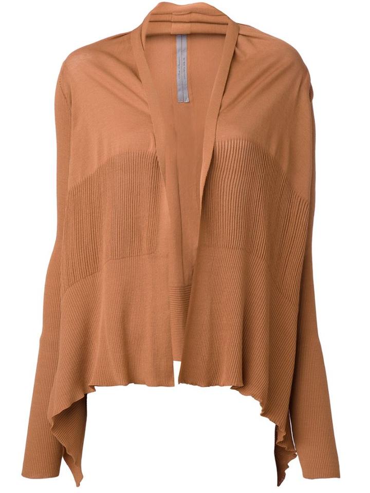 Rick Owens Open Front Cardigan, Women's, Size: Small, Yellow/orange, Cotton