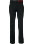 Gucci - Loved Embroidered Trousers - Women - Cotton/polyester - M, Black, Cotton/polyester
