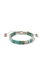 Shamballa Jewels 18kt Yellow Gold, Emerald & Diamond Lock Bracelet -