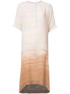 Raquel Allegra Dip-dye Print Tunic, Women's, Size: 1, Nude/neutrals, Rayon/silk