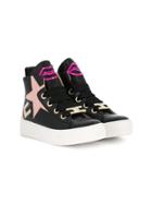 Elisabetta Franchi La Mia Bambina Teen Star Patch High-top Sneakers -