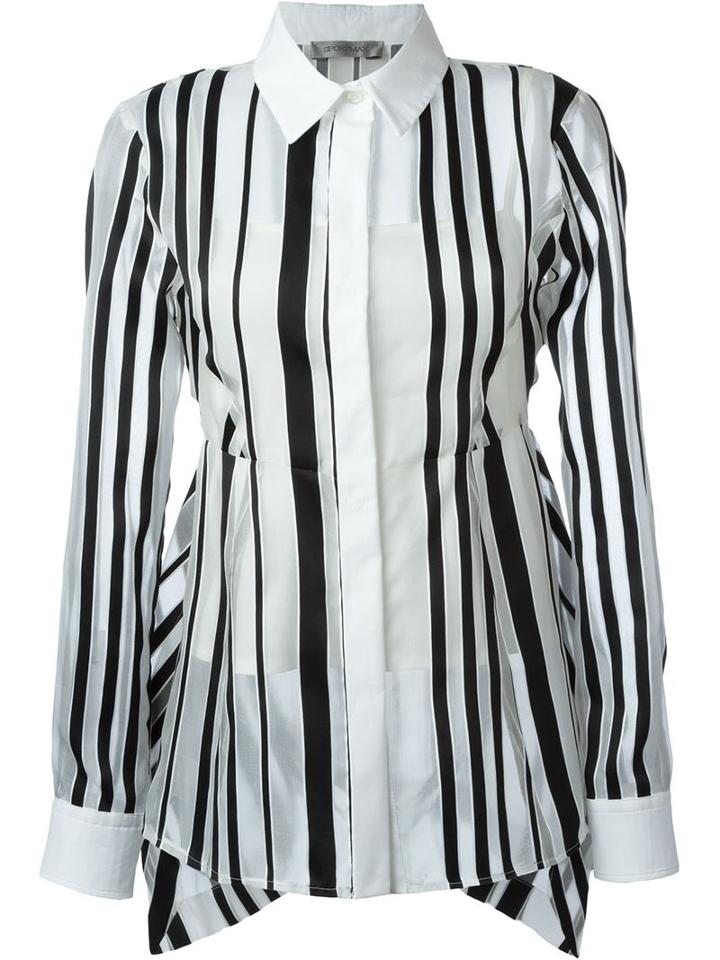 Sportmax 'mito' Shirt, Women's, Size: Xl, White, Polyester/silk/cotton