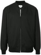 Monkey Time Pinstripe Sleeve Bomber - Black