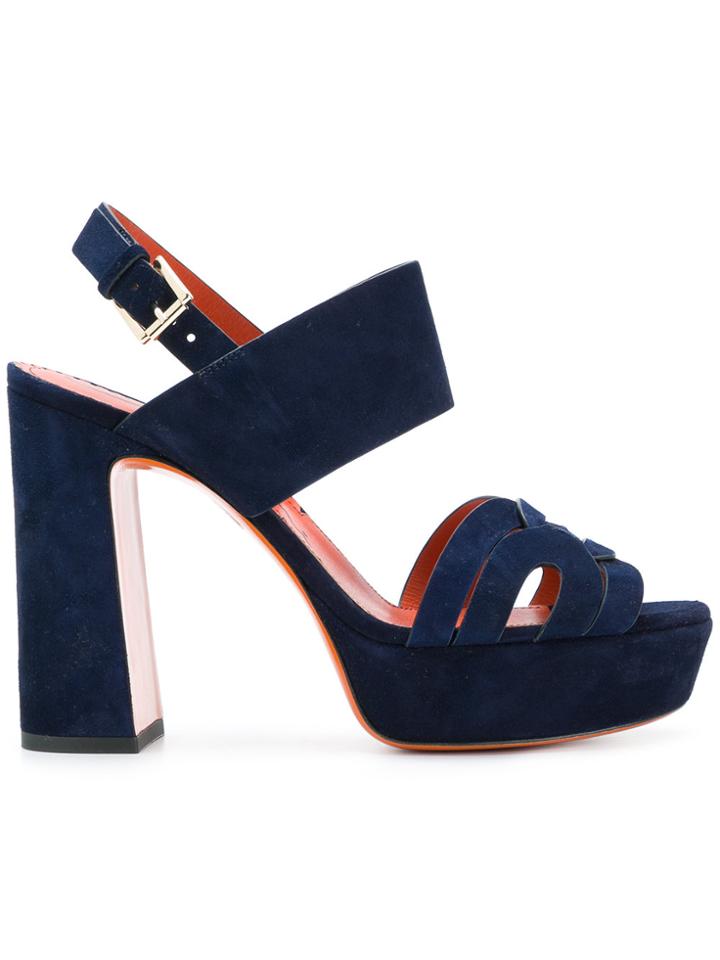 Santoni Platform Sandals - Blue