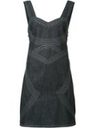 Derek Lam 10 Crosby Seamed Detail Dress, Women's, Size: 2, Blue, Cotton/polyamide