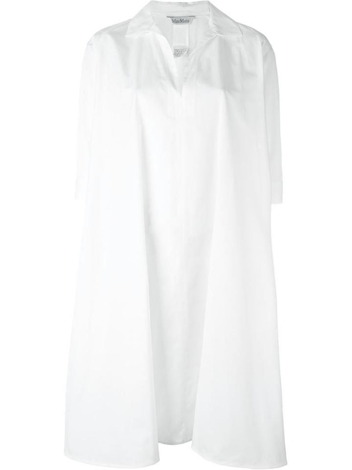 Max Mara Oversized Dress, Women's, Size: 42, White, Cotton