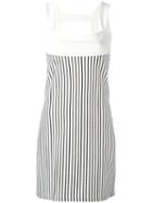 Plein Sud Jeanius Striped Dress, Women's, Size: 40, White, Polyamide/viscose/spandex/elastane
