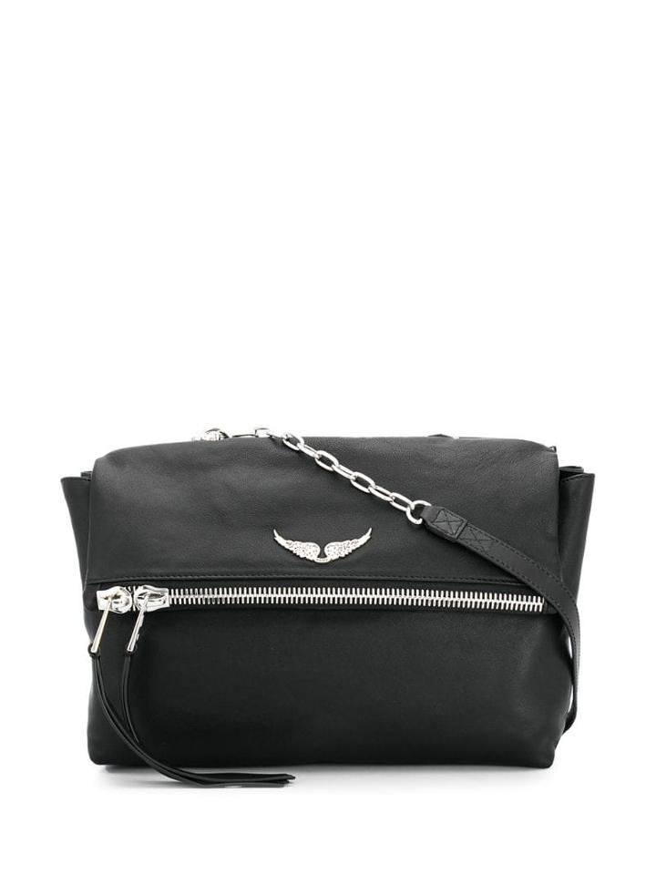 Zadig & Voltaire Twin's Zip Shoulder Bag - Black