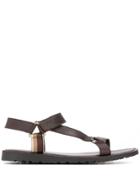 Tommy Hilfiger Embossed Logo Sandals - Brown