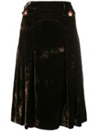 Dolce & Gabbana Pre-owned Velvety Flared Skirt - Green