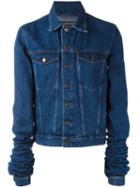 Y / Project Extended Sleeve Denim Jacket, Men's, Size: 48, Blue, Cotton