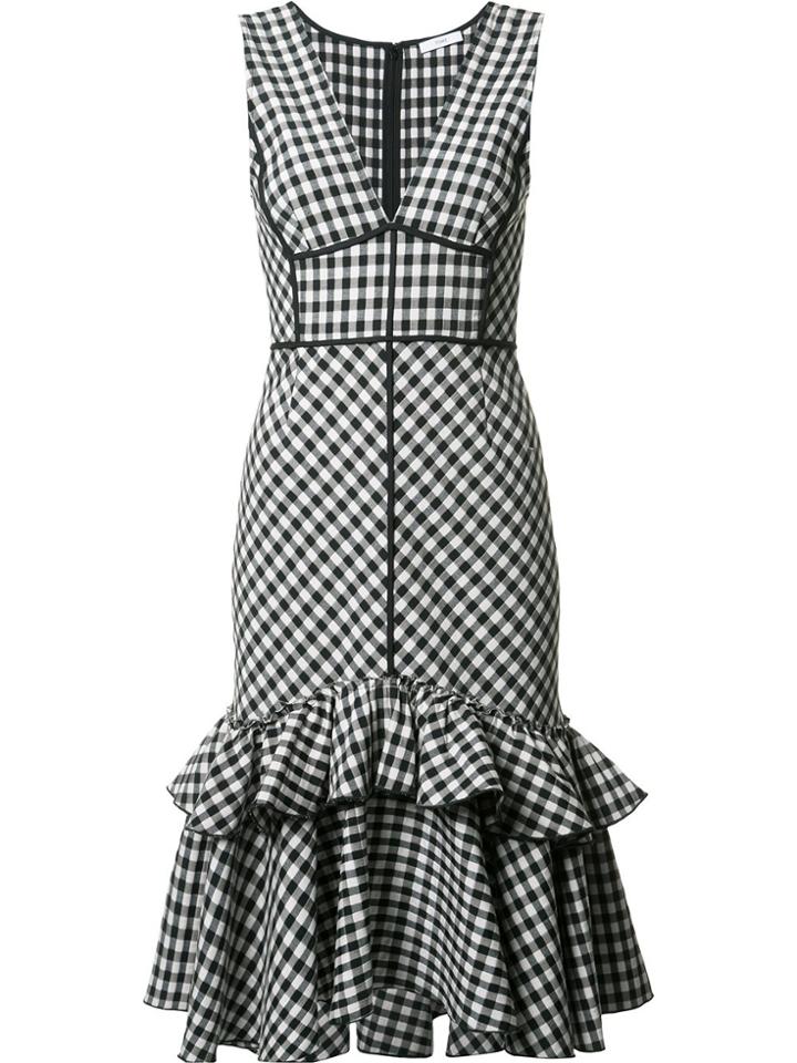 Tome Sleeveless Gingham Dress - Black