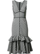 Tome Sleeveless Gingham Dress - Black