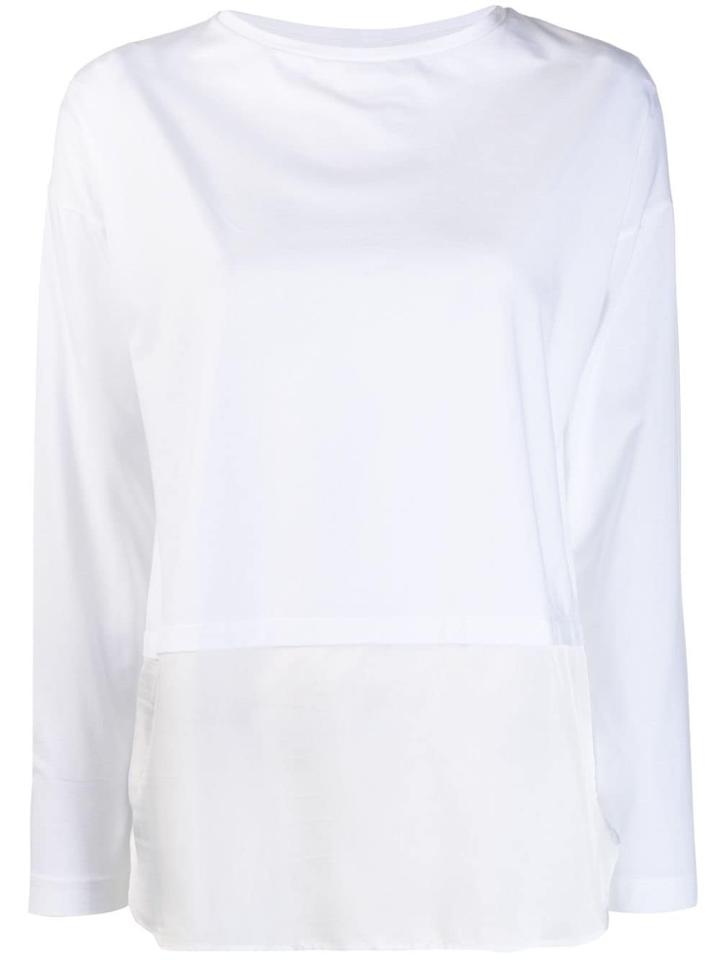 Aspesi Panelled Jersey Top - White