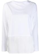 Aspesi Panelled Jersey Top - White