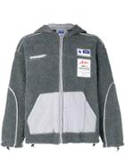 Ader Error Oversized Fur-effect Hooded Jacket - Grey