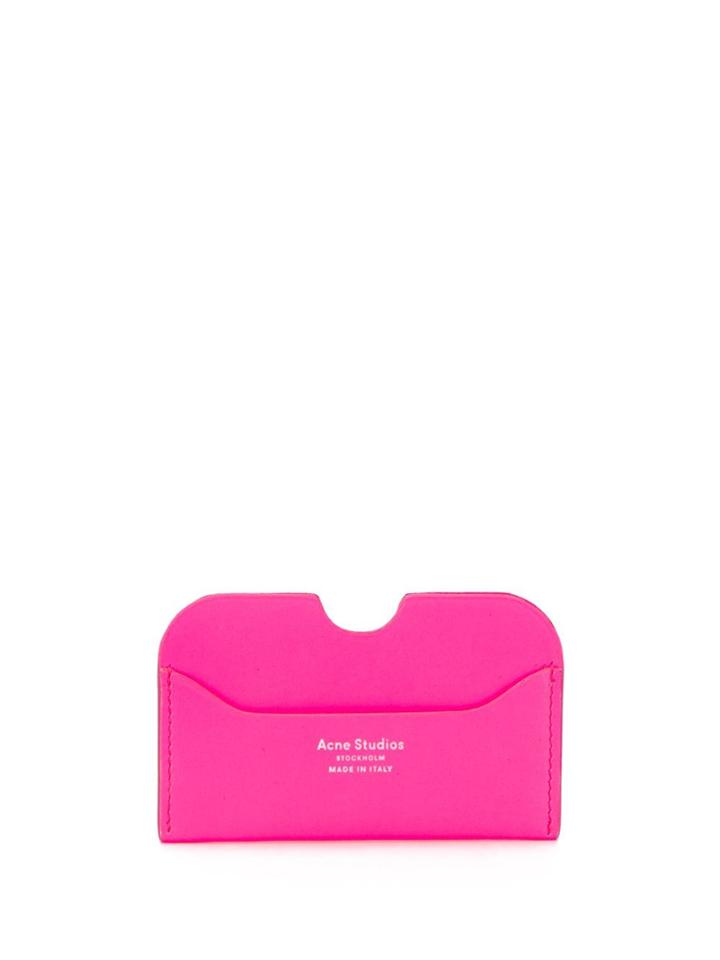 Acne Studios Logo Stamp Card Holder - Pink