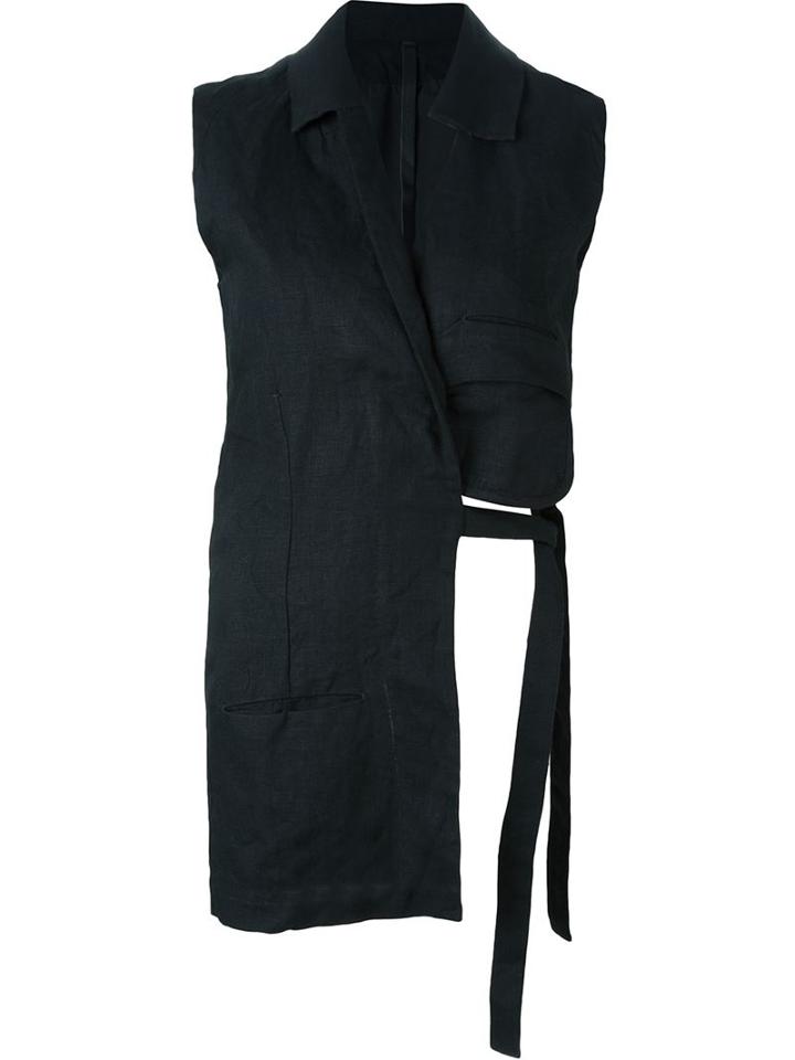 Barbara I Gongini Asymmetric Wrap Gilet