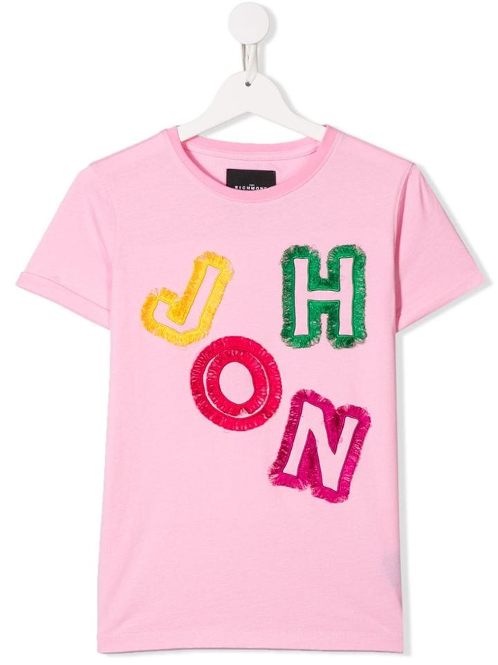 John Richmond Junior Teen Embroidered T-shirt - Pink
