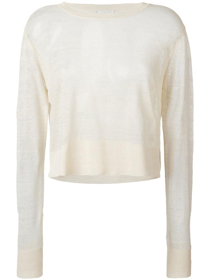 Forte Forte - Sheer Knitted Jumper - Women - Linen/flax/polyamide - I, Women's, Nude/neutrals, Linen/flax/polyamide