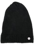 Lost & Found Ria Dunn - Ribbed Trim Beanie - Men - Linen/flax/nylon/mohair/wool - One Size, Black, Linen/flax/nylon/mohair/wool