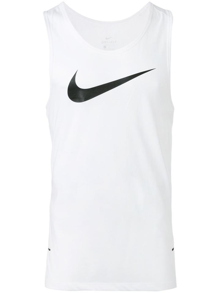 Nike - Logo Print Tank Top - Men - Polyester/cotton/viscose - L, White, Polyester/cotton/viscose