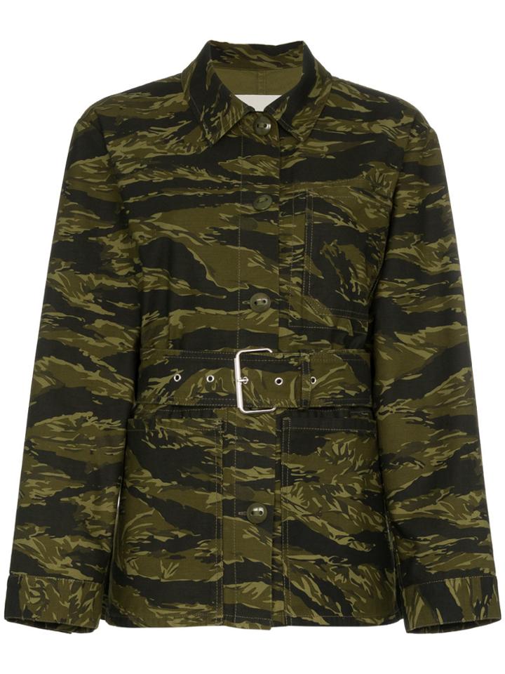 Proenza Schouler Long Sleeve Camouflage Jacket - Green