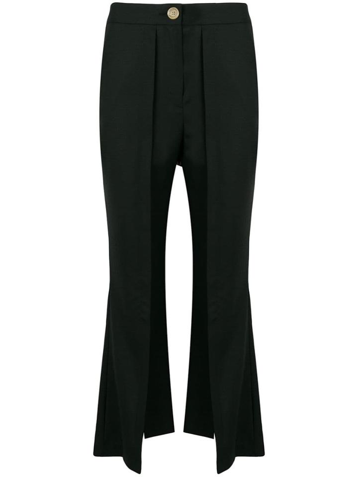 Eudon Choi Cropped Flared Trousers - Black