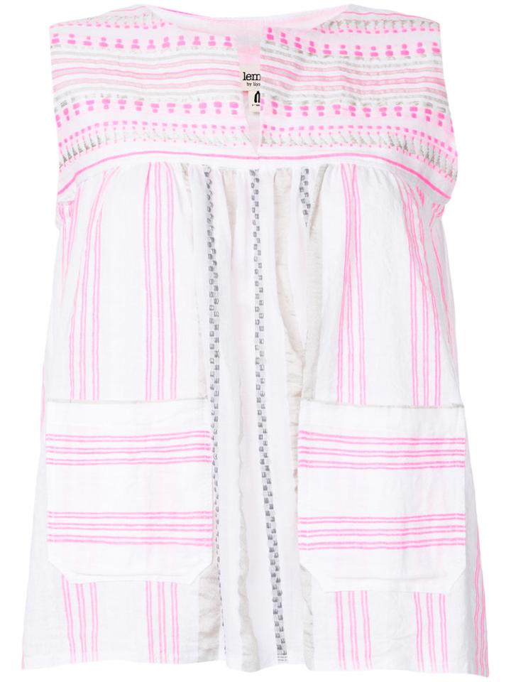 Lemlem - Striped Sleeveless Top - Women - Cotton/acrylic - Xs, White, Cotton/acrylic