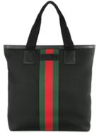 Gucci Vintage Shelly Line Shoulder Tote Bag - Black