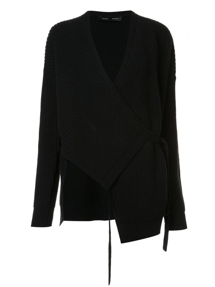 Proenza Schouler Asymmetric Wrap Cardigan - Black