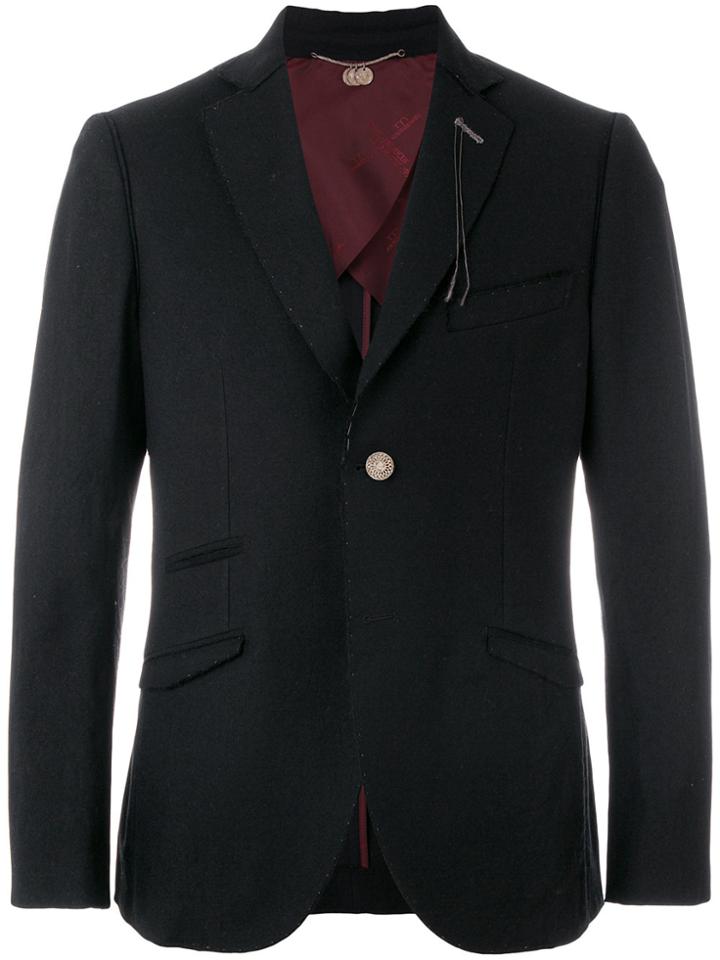 Maurizio Miri Single Breasted Classic Blazer - Black