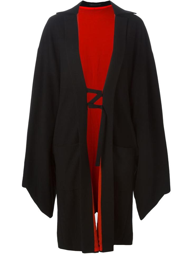 Yohji Yamamoto Kimono Coat, Women's, Size: 2, Black, Cupro/wool