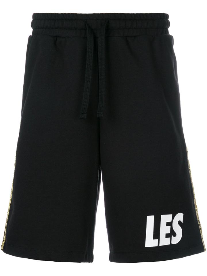 Les Benjamins Side Strip Shorts - Black