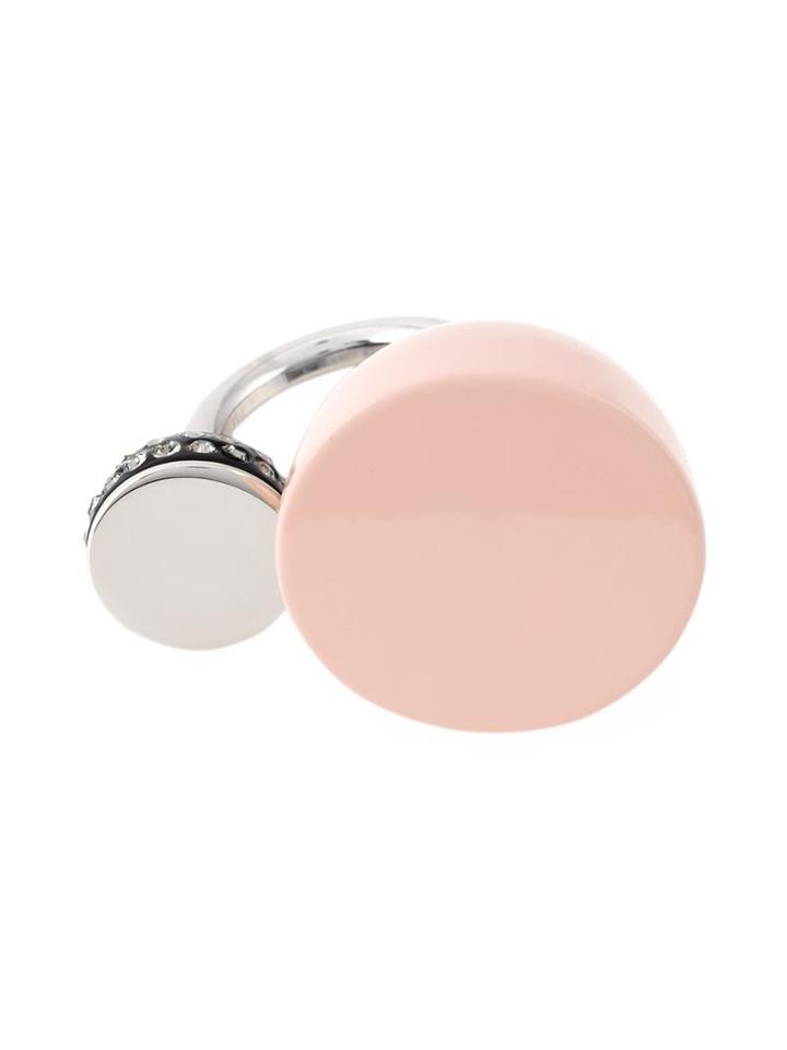 Marc By Marc Jacobs Cabochon Statement Ring, Women's, Size: 6, Pink/purple, Brass/glass