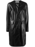 Marni Leather Overcoat - Black