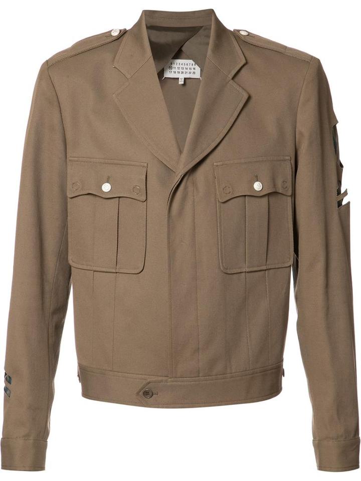 Maison Margiela Officer Sports Jacket, Men's, Size: 48, Green, Cotton
