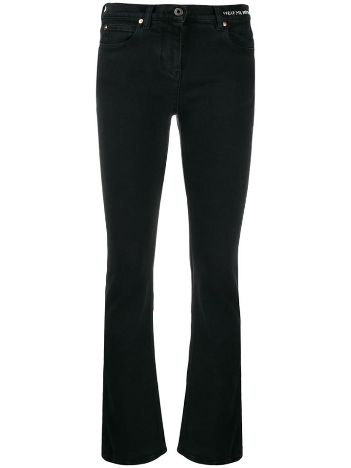 Valentino Slim-fit Poem Detail Jeans - Black