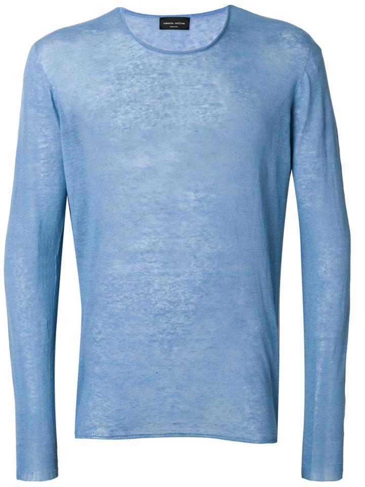 Roberto Collina Long Sleeved Sweatshirt - Blue