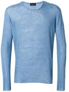 Roberto Collina Long Sleeved Sweatshirt - Blue