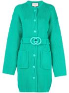 Gucci Chunky Knit Cardi-coat - Green