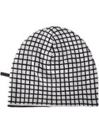 Haider Ackermann Checked Print Beanie - Black