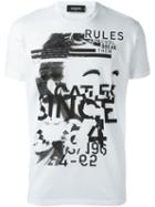Dsquared2 'dyed Rules' T-shirt, Men's, Size: Medium, White, Cotton