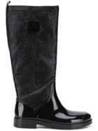 Tommy Hilfiger Shiny Camouflage Wellington Boots - Black