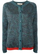 Marni Melange Cardigan, Women's, Size: 40, Blue, Nylon/polyester/viscose/virgin Wool