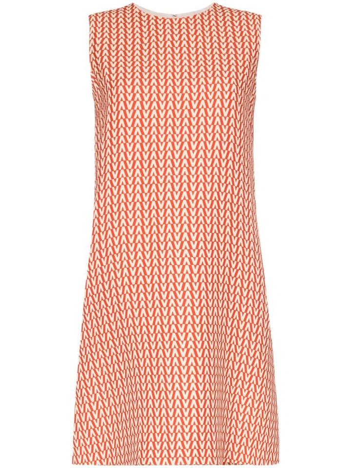 Valentino A-line Printed Dress - Red