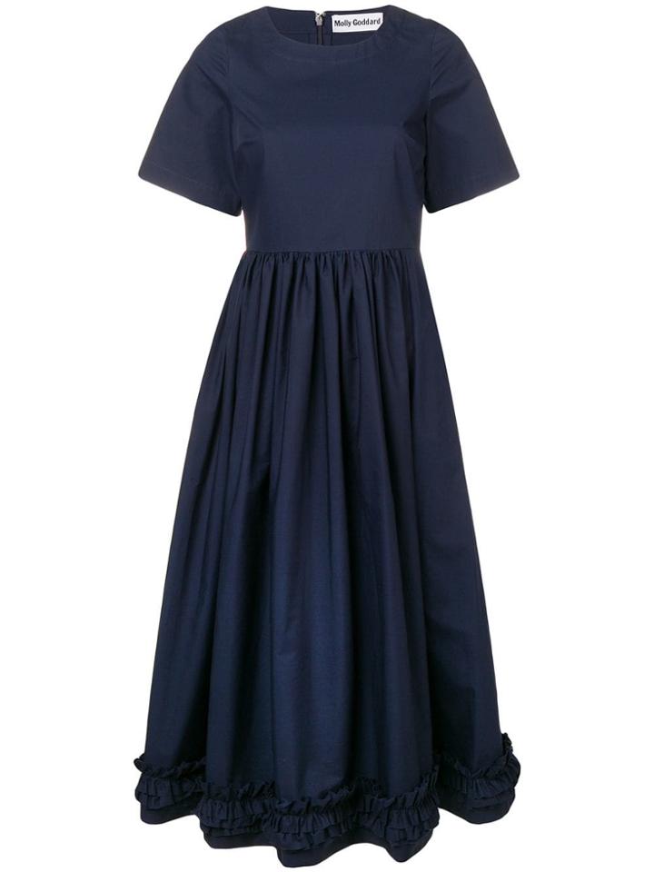 Molly Goddard Ruffle Hem Dress - Blue