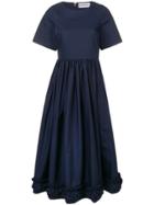 Molly Goddard Ruffle Hem Dress - Blue