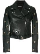 Jeremy Scott Eyelet Biker Jacket - Black