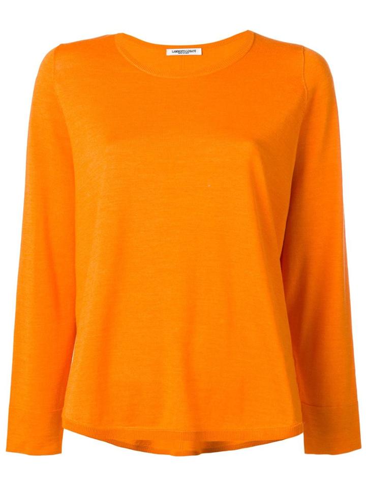 Lamberto Losani Round Neck Jumper - Yellow & Orange